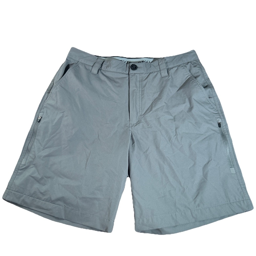 Orvis Shorts Men's 32 Gray 9" Lightweight Tech Shorts Outdoor Hiking Stretch